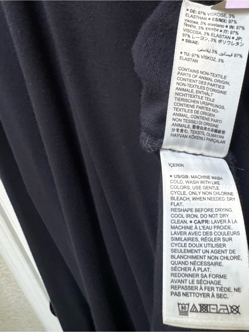 Daily Ritual Dark Blue Open-Front Draped Cardigan - Picture 7 of 10